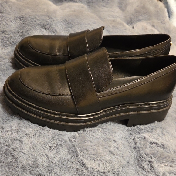 Michael Kors Dark Leather Loafers - Picture 3 of 8